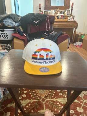 Mitchell & Ness Denver Nuggets Rainbow Skyline Snapback Hat